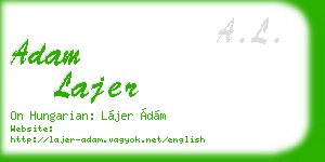 adam lajer business card
